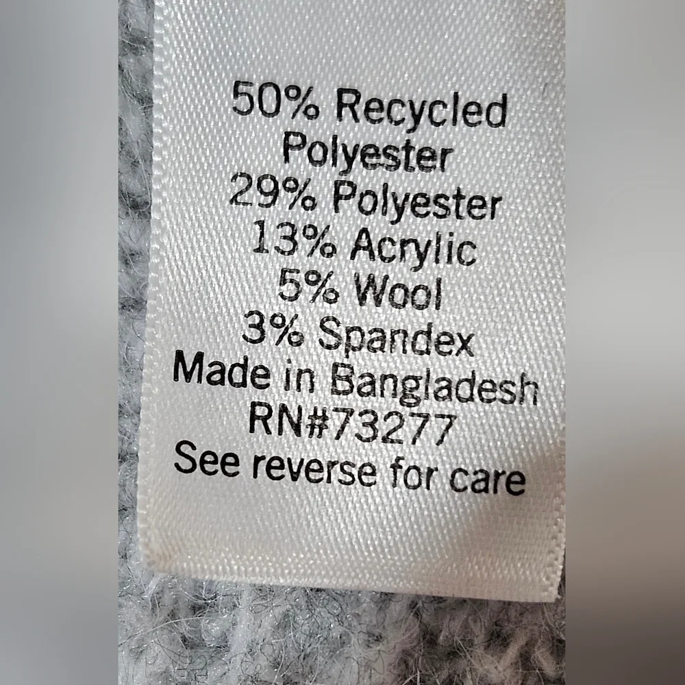 Nine West Light Heather Gray Open Front Waterfall Cardigan‎ Soft Sweater Size XL - Picture 4 of 5